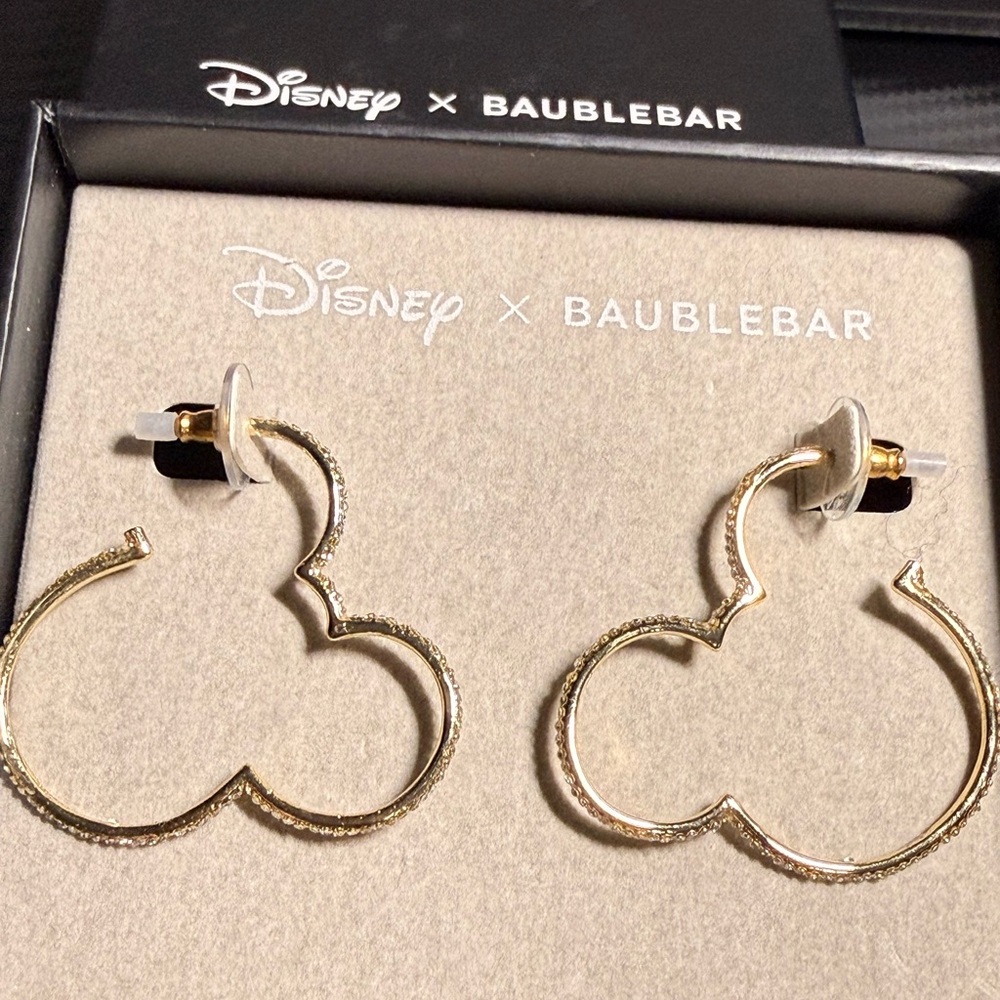 Disney x BaubleBar Mickey Mouse Outline Hoop Earrings